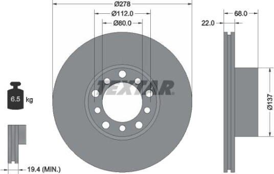 TEXTAR 92020400 Bremseskive