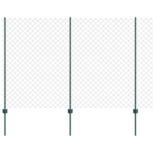 Gjerde med innlegg. grønn 1.6 x 10 m Stål