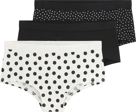 Lindex 3 Pack Hipster Briefs BLACK 170