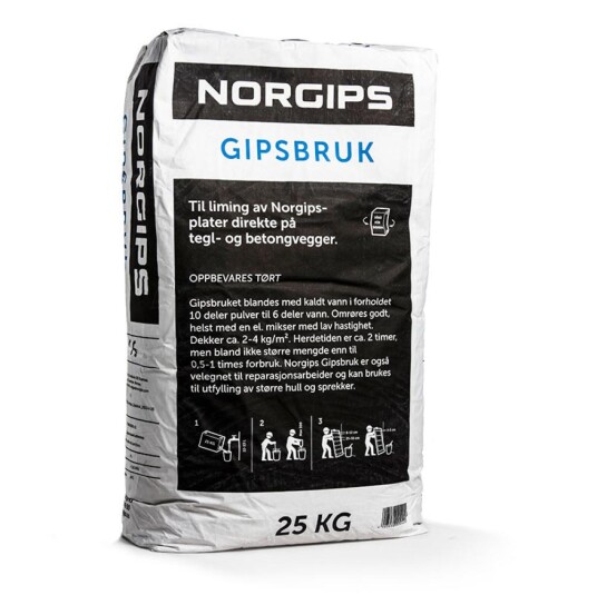 Norgips Gipsbruk 25kg Norgips Gipsbruk 25kg