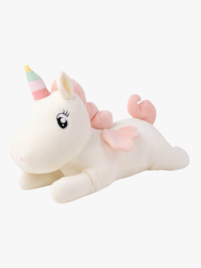 Teddykompaniet Kramis Liggande Enhörning Stor Vanilj   White   52 CM