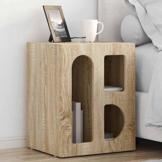 Nattbord 2 pcs Sonoma eik 40 x 35 x 50 cm Konstruert tre