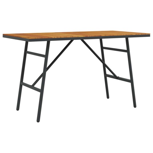 Spisebord Svart 110x55x62 cm Laget av massivt akasietre Spisebord Svart 110x55x62 cm Laget av massivt akasietre