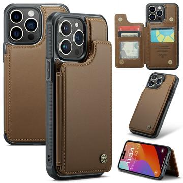 Caseme iPhone 16 Pro C22 etui RFID kortlommebok Brun