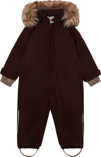 En Fant Baby Snowsuit W. Fake Fur   Brown   74