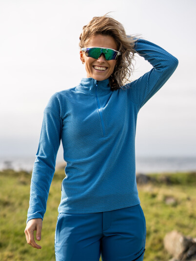 Twentyfour Flåm Half Zip Fleece Blå 34