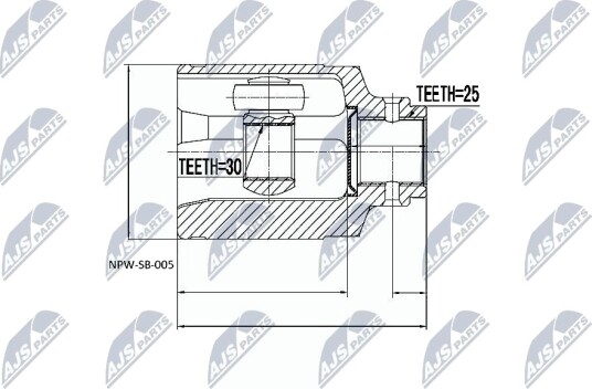 Nty Drivknute drivaksel NTY NPW SB 005