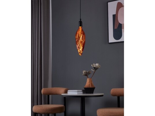 Eglo E27 Led Cf117 Kobberfarvet Dekorationspære Med Spiral Og Varmt Hvidt Lys