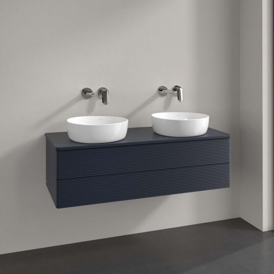 Villeroy & Boch  Antao Servantskap med 2 skuffer 120x50x36 cm m/lys Blå Matt