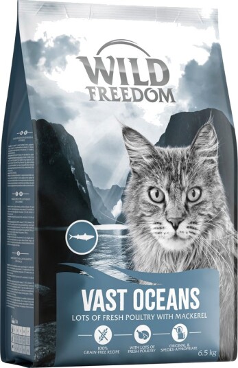Wild Freedom Tørrfôr Adult Vast Oceans Med Makrell Kornfri Oppskrift Nyhet Sparepakke 2 X 6.5 kg