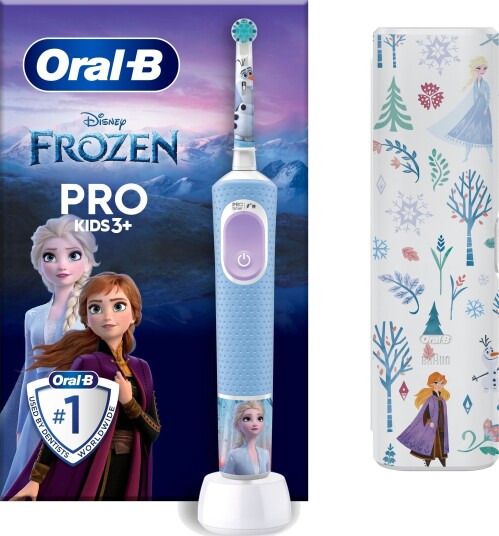 Oral-B Vitality Pro Frozen Elektrisk Tannbørste for Barn med Oppbevaringsetui Oral-B Vitality Pro Frozen Elektrisk Tannbørste for Barn med Oppbevaringsetui