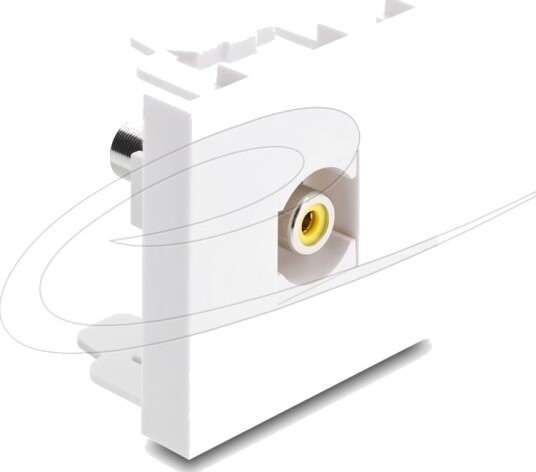 Delock Easy 45-Modul Cinch Hunn Til Cinch Hunn Gul/Hvit 91814