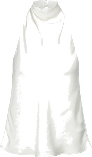 Bardot Solene High Cowl Neck Top   White   XXL