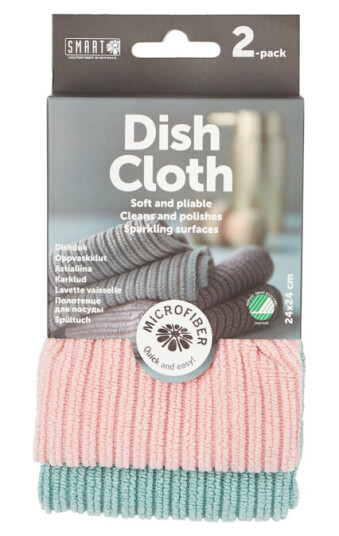 SMART MICROFIBER OPPVASKKLUT ROSA/TURKIS 2-PK SMART MICROFIBER OPPVASKKLUT ROSA/TURKIS 2-PK