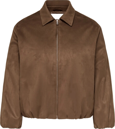 ONLY Carmakoma Carfiona Faux Suede Padded Bomber Otw Brown 42 44 ONLY Carmakoma Carfiona Faux Suede Padded Bomber Otw Brown 42 44