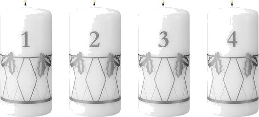 Georg Jensen 2026 adventslys 12,5 cm 4 stk sølvtrykk