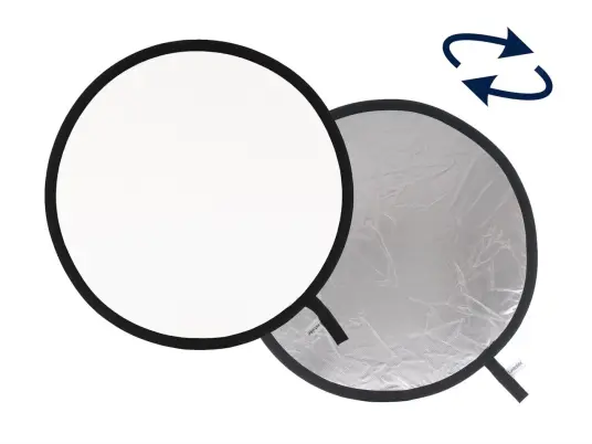 Manfrotto Collapsible Reflector 75cm 75cm Sølv og Hvit Reflektor Manfrotto Collapsible Reflector 75cm 75cm Sølv og Hvit Reflektor