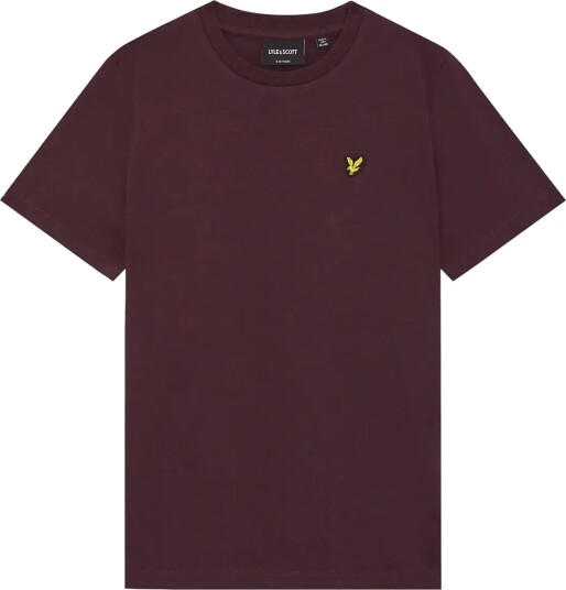 Lyle & Scott Plain T Shirt Burgundy 134 140