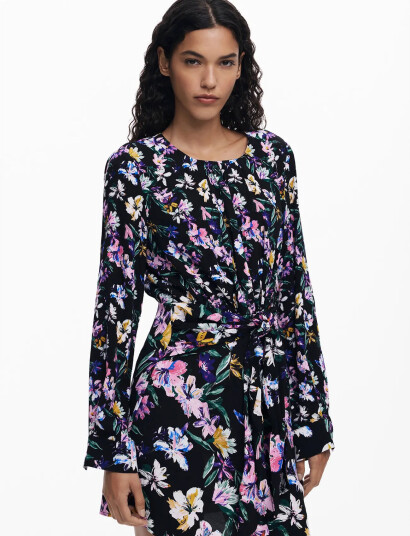 Desigual Flor Acrilica Black L Desigual Flor Acrilica Black L