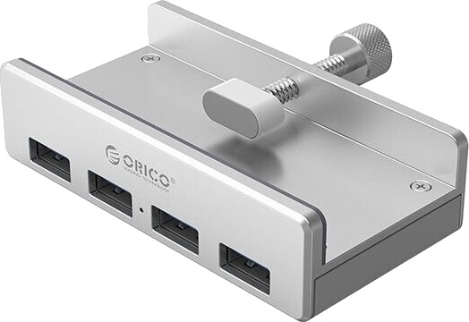 Orico MH4PU klemmemontert hub med 4x USB A 3.0 sølv
