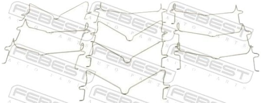 Fjær, skivebremse belegg FEBEST 0103-003-PCS10