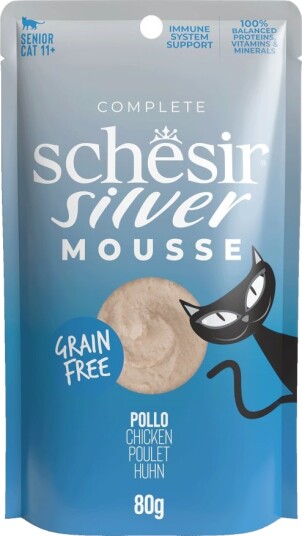 Schesir Silver Mousse Kylling 12 X 80 G