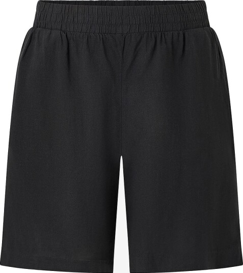 Zizzi Shorts i lin vLina Smock Svart Zizzi Shorts i lin vLina Smock Svart