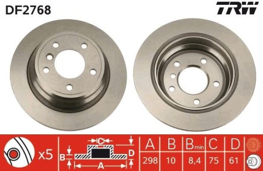 Bremseskive TRW DF2768