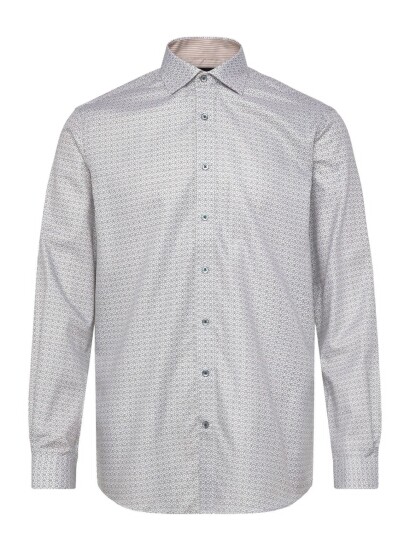Lindbergh Black Aop Twill Shirt L/S   Beige   L