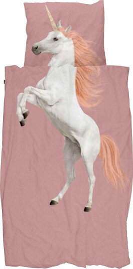 Snurk Sengetøy   Voksen   Unicorn   Snurk   Voksen   Sengetøy   Voksen Hvit Rosa