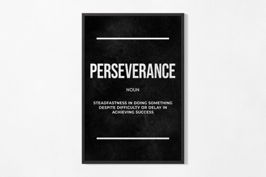 Plakat Perseverance Definisjon
