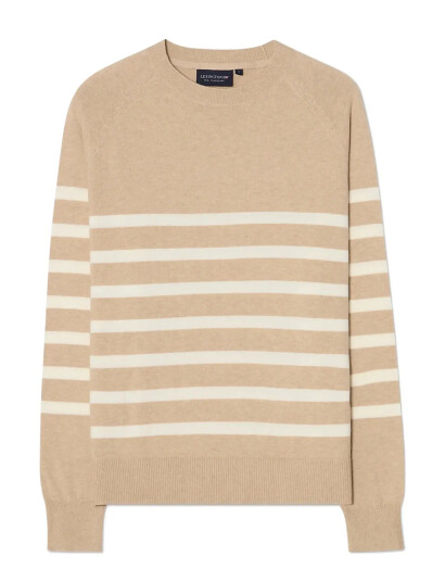 Lexington Clothing Cashmere Blend Raglan Sweater Beige M