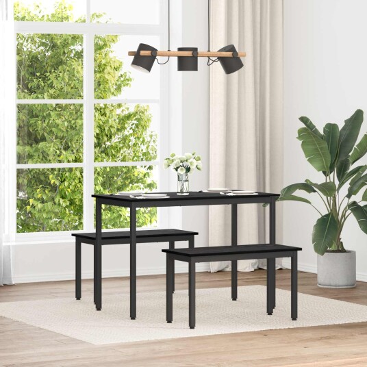 vidaXL benk Svart Eik 80 x 35 x 45 cm Konstruert tre vidaXL benk Svart Eik 80 x 35 x 45 cm Konstruert tre