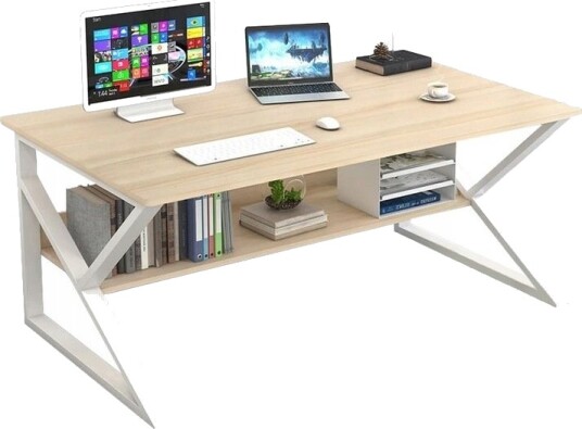 Datamaskin skrivebord kontor med hylle 100x60 cm Datamaskin skrivebord kontor med hylle 100x60 cm