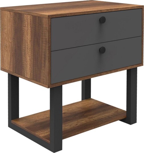 Numandro Nattbord 80 cm - Teak / Antrasitt