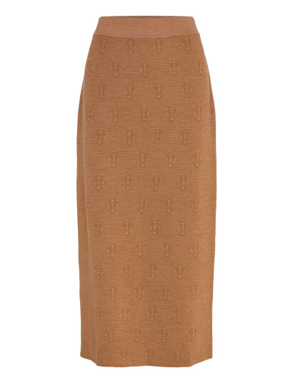GANT Monogram Knit Skirt - Beige - XS