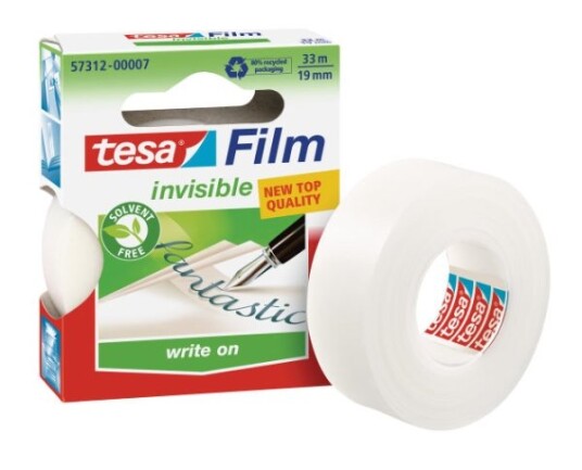 Tesa Invisible 33Mx19mm 33 M Gjennomsiktig 19 Mm 1 Stykker