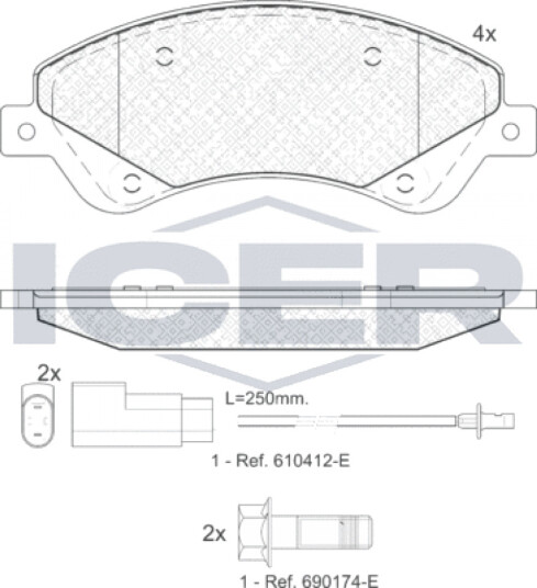 Bremseklosser sett ICER 141792