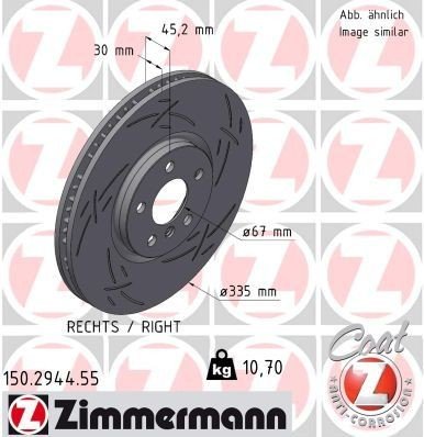 Bremseskive ZIMMERMANN 150.2944.55