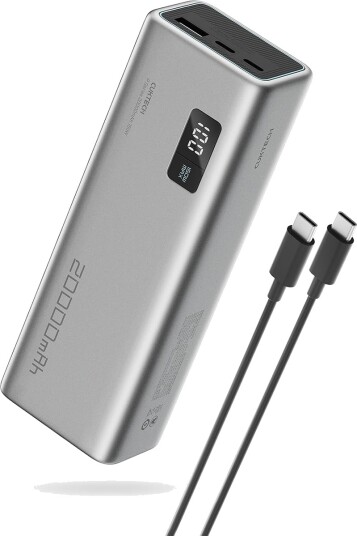 Cuktech Powerbank P+Series 15 150W 20000mAh Grå med Digital Statusvisning Cuktech Powerbank P+Series 15 150W 20000mAh Grå med Digital Statusvisning