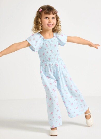 Lindex Jumpsuit With Smock Blue 104