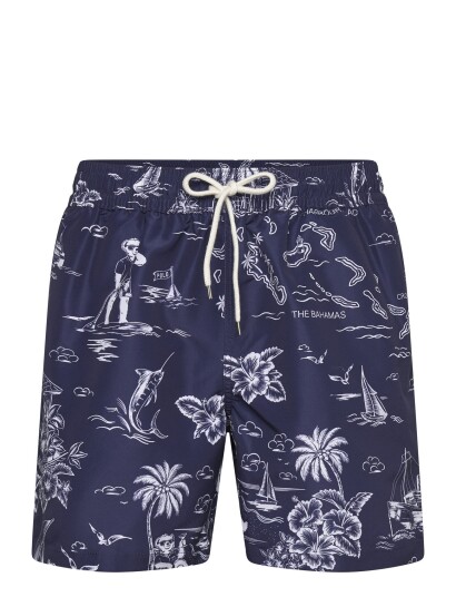 Polo Ralph Lauren 5.75 Inch Traveler Polo Bear Swim Trunk   Navy   S