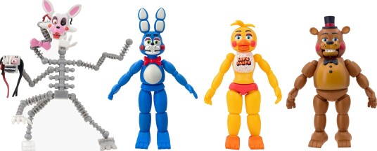 Fnaf Core Figursett 4-Pakk - Grå - Figurer