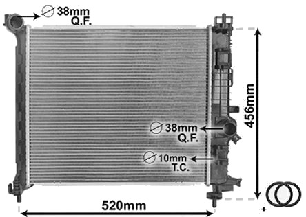 VAN WEZEL 37002562 Radiator motorkjøling