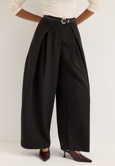 ONLY Onlyasmine Mw Pleat Barrel Pant Tlr Black 40 x 32