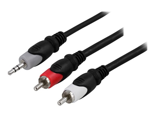 Deltaco 20 m Lydkabel RCA Hunn-Hann med Ni-platert Kontakt