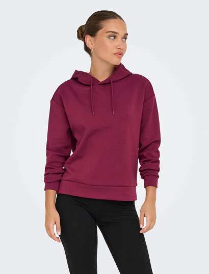 Only Play Onplounge Life Hood Ls Swt Noos - Burgundy - M Only Play Onplounge Life Hood Ls Swt Noos - Burgundy - M