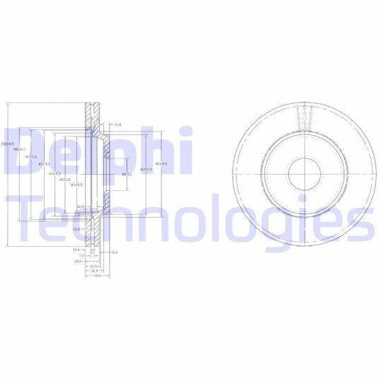 Bremseskive DELPHI BG2419 Bremseskive DELPHI BG2419