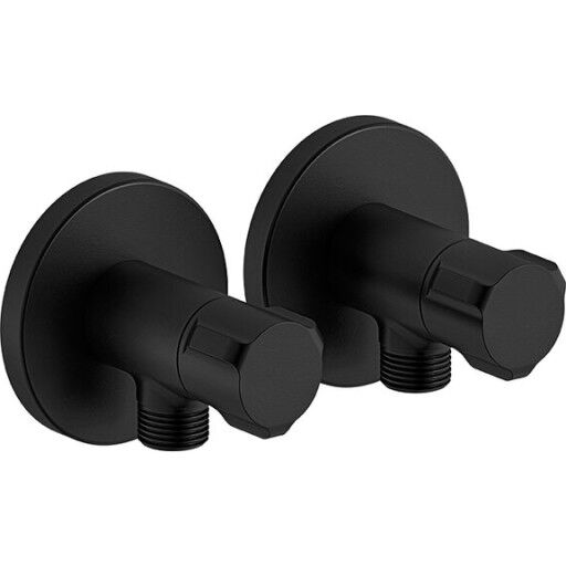 Damixa Stopventil 1/2 X 3/8" Nippel 2 Stk. Matt Sort Matte Black