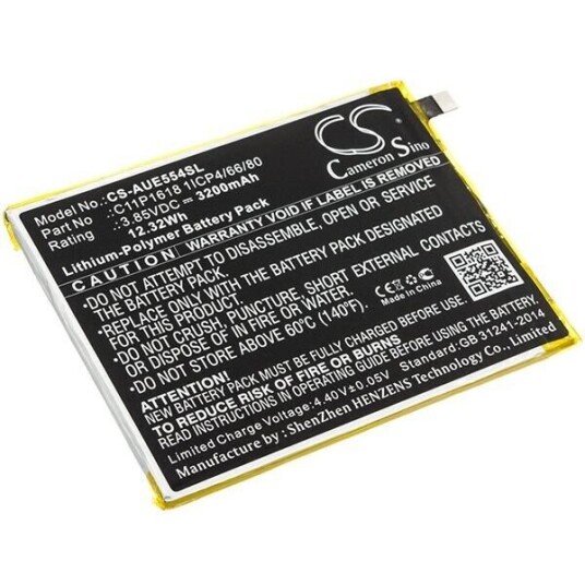Asus Batteri (3200 mAh 3.85 V, Sort) passende til Asus ZE554KL Asus Batteri (3200 mAh 3.85 V, Sort) passende til Asus ZE554KL